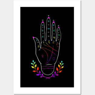 Palmistry hand Posters and Art